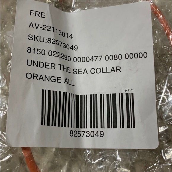 🧡NWT Free People Under The Sea Collar -Orange Heart Pendant Necklace 🧡 NWT - Picture 8 of 8